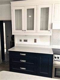 Hahue blue and wevel Classical Kitchen.