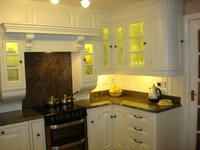 Hand Painted In-Frame Kitchen, with Himalya Blue Granite worktop